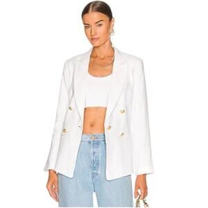 Central Park West Frankie Double Breasted Blazer in White – EUC Size M